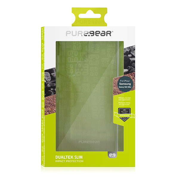 כיסוי לגלקסי S22 אולטרה DualTek Slim שקוף חזק ועמיד PureGear