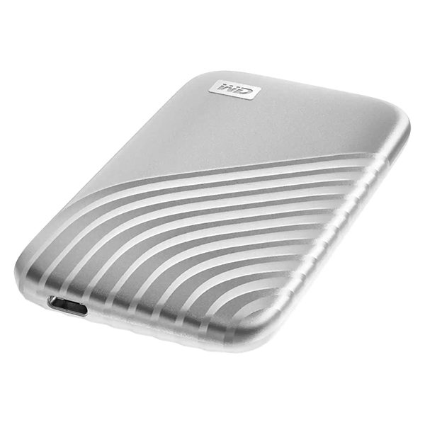 כונן חיצוני SSD קומפקטי 2 טרה Western Digital My Passport כסוף