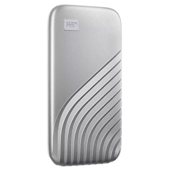 כונן חיצוני SSD קומפקטי 2 טרה Western Digital My Passport כסוף