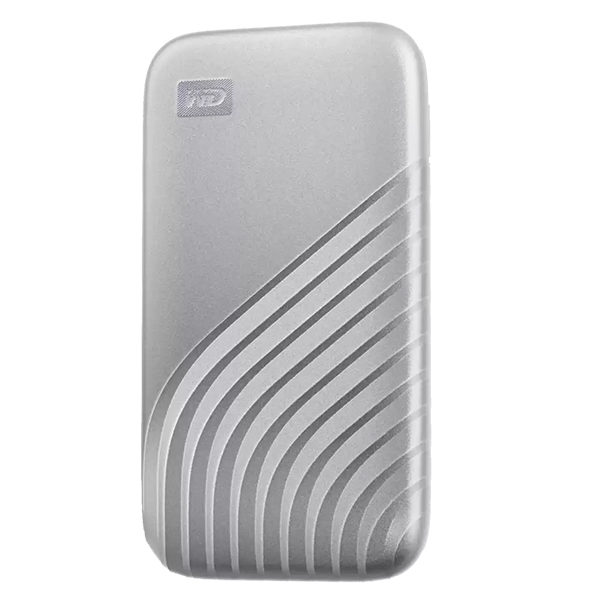 כונן חיצוני SSD קומפקטי 2 טרה Western Digital My Passport כסוף