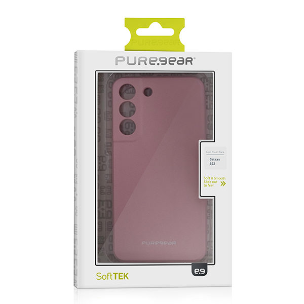 כיסוי סיליקון לגלקסי S22 ורוד PureGear Softek