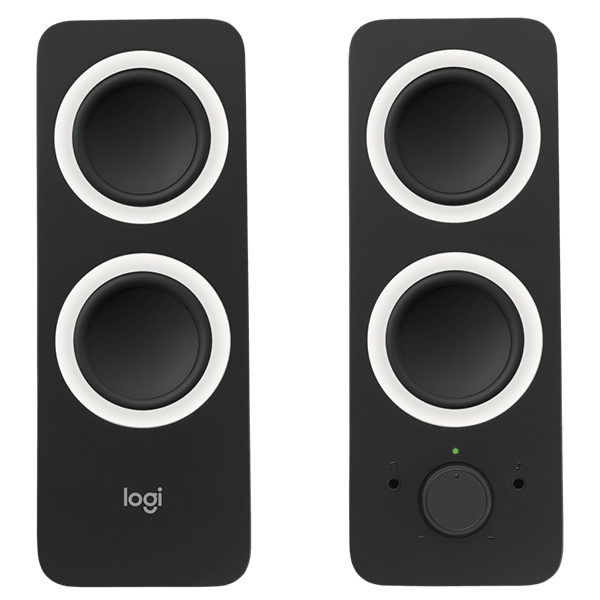 רמקולים Logitech Z200 קומפקטיים סטריאו למחשב שחור