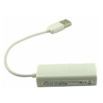 מתאם USB 2.0 לחיבור כבל רשת LAN לבן Gold Touch