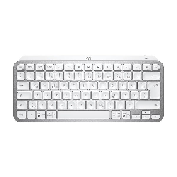 מקלדת Logitech MX Keys Mini אלחוטית קומפקטית אפור בהיר