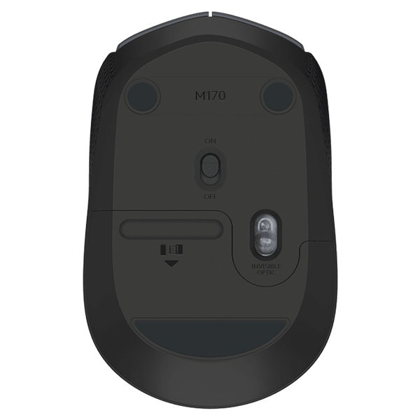 עכבר אלחוטי Logitech M170 למחשב קומפקטי אפור