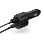 מטען לרכב סמסונג מקורי עם כבל USB-C בהספק 45 וואט 2 יציאות Samsung