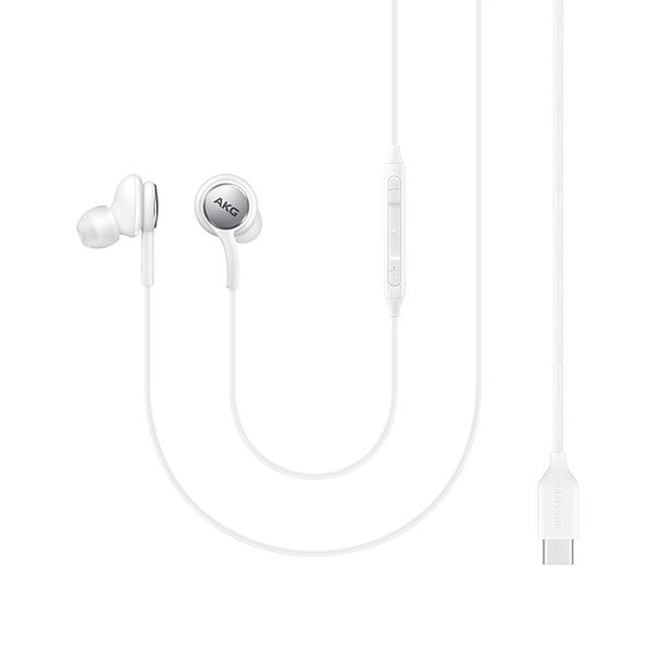 אוזניות טייפ סי סמסונג נארז בארץ לבן AKG Earphones