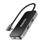 מפצל 6 ב-1 למחשב מ-USB-C ל-USB-C, USB, HDMI 4K שחור Sitecom