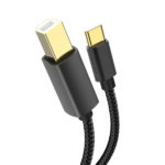 כבל למדפסת USB-C איכותי באורך 1.5M שחור