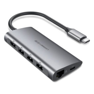 מפצל 8 ב-1 מ-USB-C ל-USB-C, USB, HDMI, ועוד uGreen