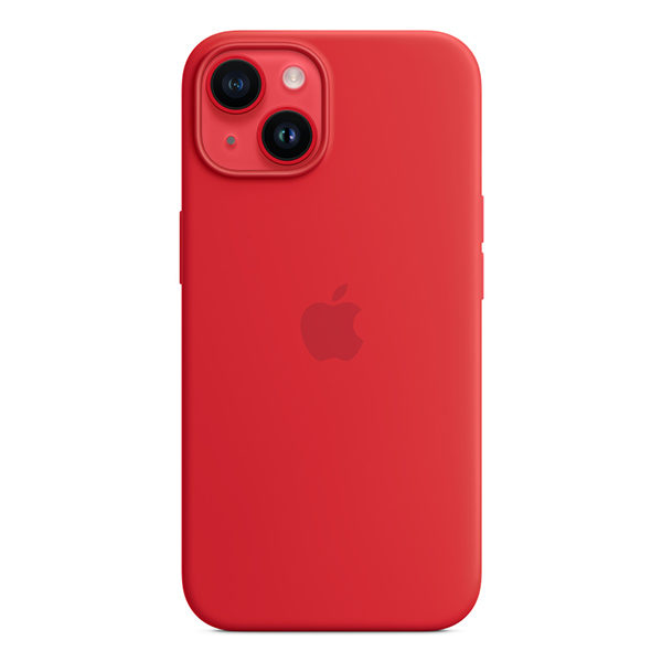 כיסוי לאייפון 14 מקורי אדום Product RED סיליקון תומך MagSafe