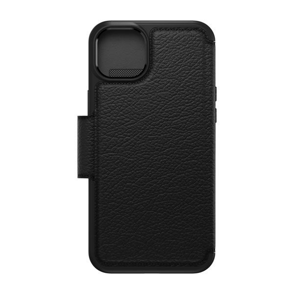 כיסוי ארנק לאייפון 14 פלוס Otterbox Strada עור שחור הכיסוי החזק בעולם