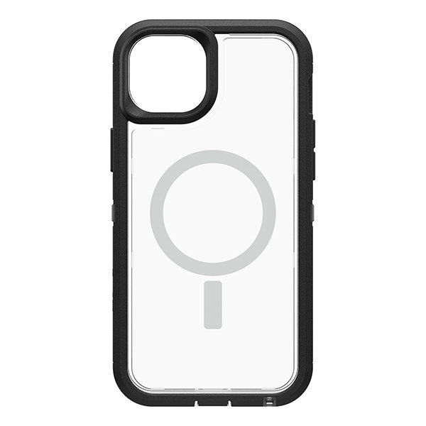 כיסוי חזק לאייפון 14 פלוס שקוף שחור OtterBox Defender XT תומך MagSafe