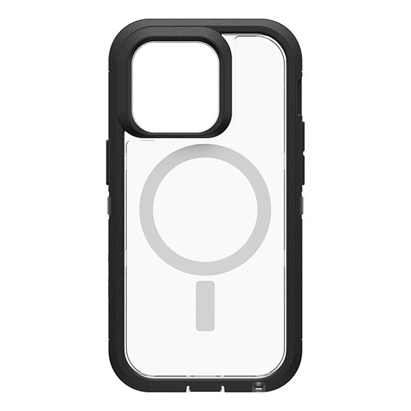 כיסוי חזק לאייפון 14 פרו שקוף שחור OtterBox Defender XT תומך MagSafe