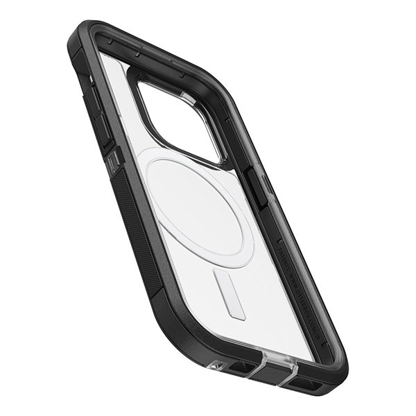 כיסוי חזק לאייפון 14 פרו שקוף שחור OtterBox Defender XT תומך MagSafe