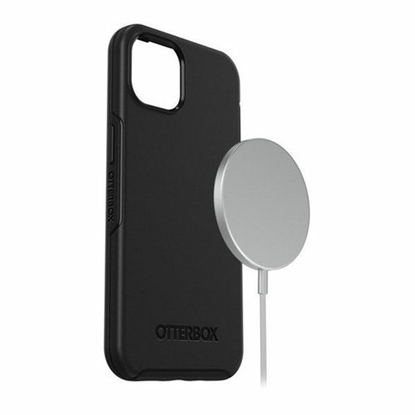 כיסוי שחור לאייפון 14 פרו מקס Otterbox Symmetry תומך MagSafe חזק