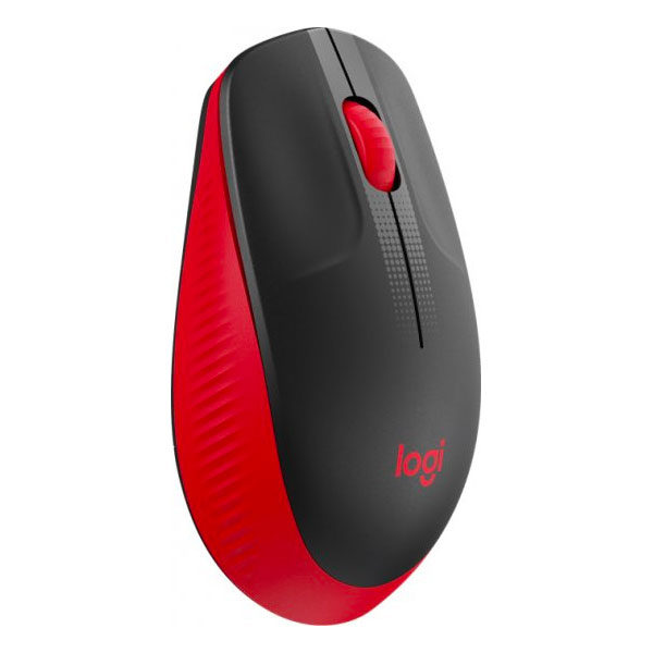 עכבר למחשב אלחוטי אדום Logitech M190 עם חיי סוללה ארוכים