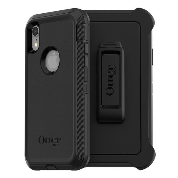 כיסוי לאייפון XR שחור OtterBox Defender הכיסוי החזק בעולם