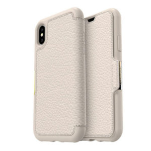 כיסוי ארנק לאייפון X/XS עור בז' Otterbox Strada הכיסוי החזק בעולם