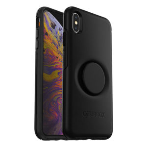 כיסוי לאייפון XS Max שחור עם תופסן Otterbox Symmetry PopSocket