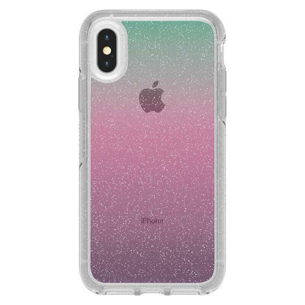 כיסוי לאייפון XS Max שקוף צבעוני נצנצים Otterbox Symmetry חזק במיוחד