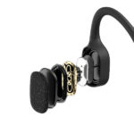 אוזניות עצם MP3 לשחייה Shokz OpenSwim שחור