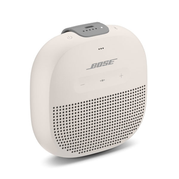 רמקול נייד SoundLink Micro לבן שמנת Bose עם קליפס אחיזה