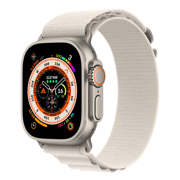 רצועה לאפל ווטש 49 מ”מ מקורית לבן כוכב Apple Watch Alpine Loop - Medium