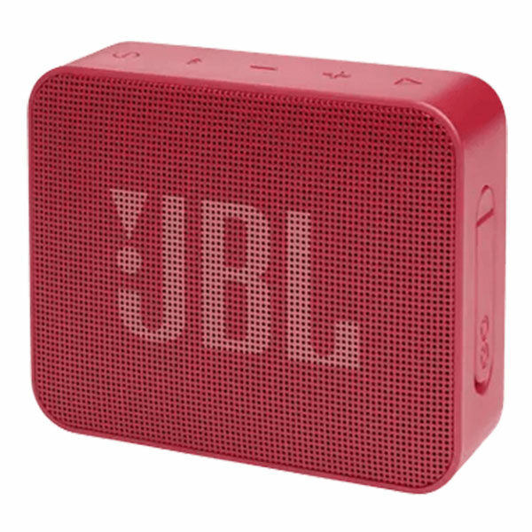 רמקול JBL GO Essential אדום עם מבנה קומפקטי וסאונד עוצמתי