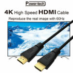 כבל HDMI תומך 4K עם 60Hz באורך 2 מטר Power-tech