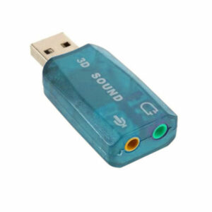 מתאם USB לאוזניות ומיקרופון כחול Gold Touch