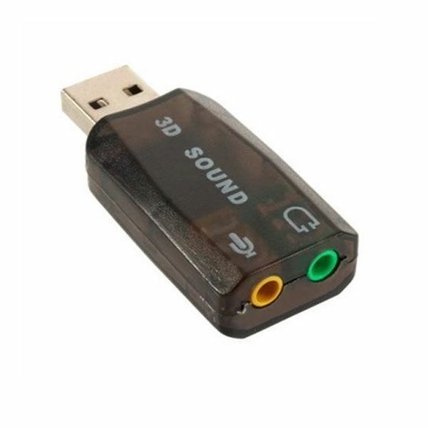 מתאם USB לאוזניות ומיקרופון שחור Gold Touch