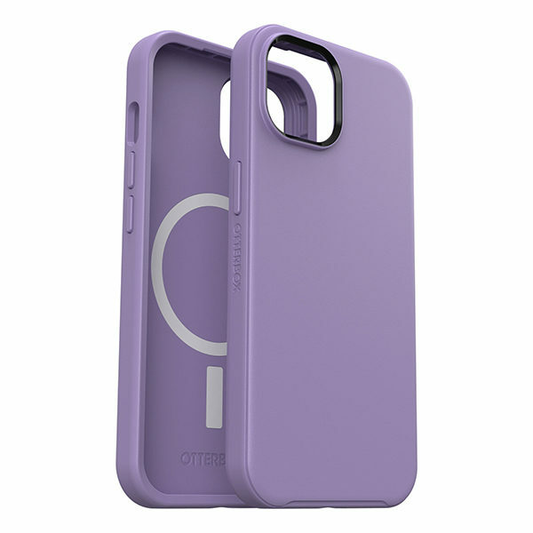 כיסוי סגול לאייפון 13 Otterbox Symmetry תומך MagSafe חזק ועמיד