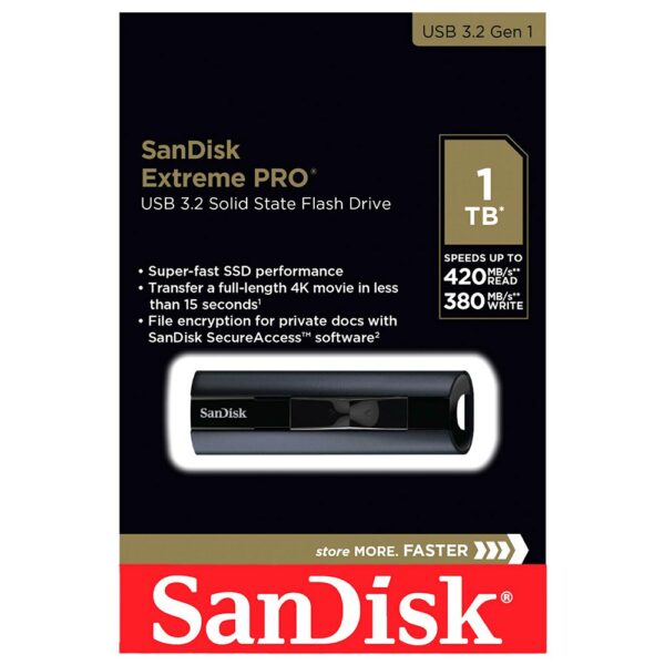 דיסק און קי מהיר במיוחד זיכרון נייד SanDisk Extreme PRO 1TB USB