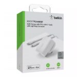 ראש מטען וכבל Lightning לאייפון ואייפד Belkin 30w Usb C