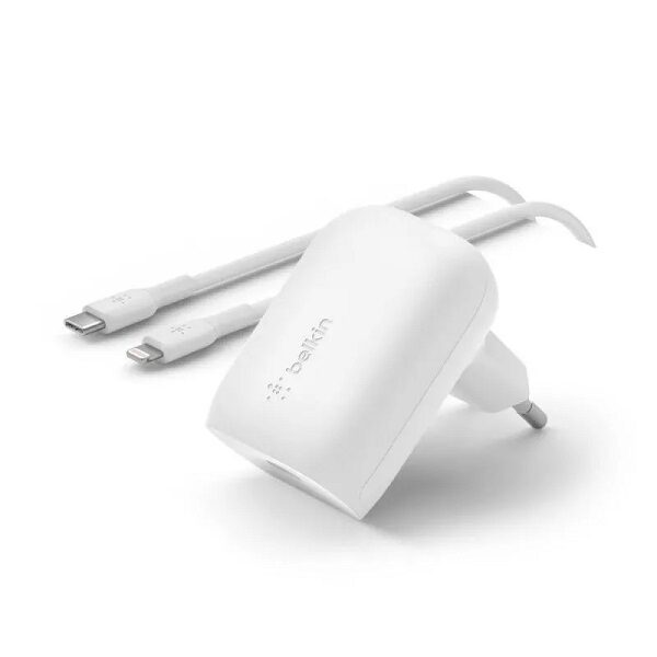 ראש מטען וכבל Lightning לאייפון ואייפד Belkin 30w Usb C (2)