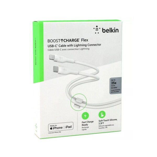 כבל טעינה מהירה למכשירי אפל Usb C לlightning באורך 1 מ' Belkin Tc Lifghtning 1m Mfi Cable (2)