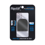 Flipstik אפור סטנד דביק מתקפל לסמארטפון לצילום סלפיז וסרטונים נדבק לכל משטח שטוח