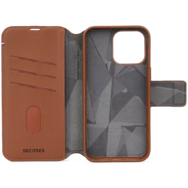 Decoded Leather Detachable Wallet Fuer Iphone 15 Pro Tan 005