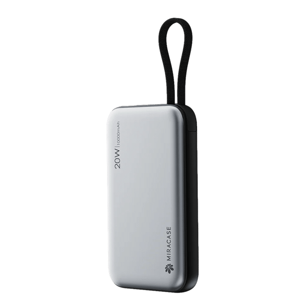 מטען מהיר נייד אלחוטי 10000mAh כסוף Miracase תומך MagSafe