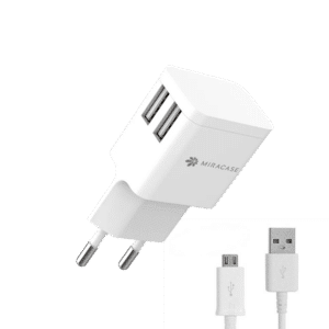 ראש מטען USB הכולל כבל MicroUSB טעינה מהירה Miracase MWC244