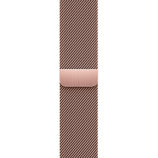 רצועת מתכת זהב ורוד מקורית ל Apple Watch Milanese Loop Band 42/44/45/49 מ"מ