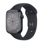 שעון חכם Apple Watch Series 8 מידה 45mm שחור תומך GPS ו-Cellular