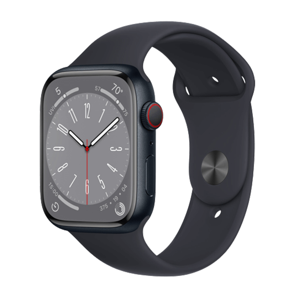 שעון חכם אפל Apple Watch Series 8 מידה 41mm שחור תומך GPS