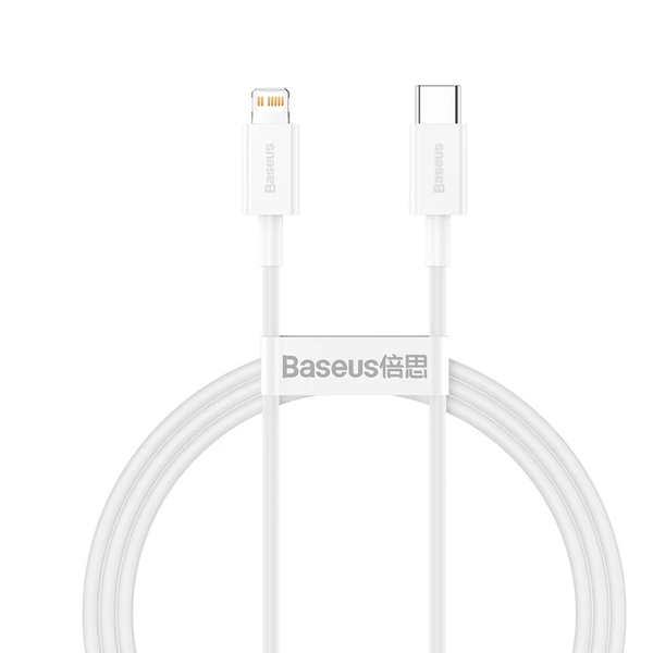 כבל טעינה מהירה למכשירי אפל Usb C לlightning באורך 1 מטר Baseus Superior 20w