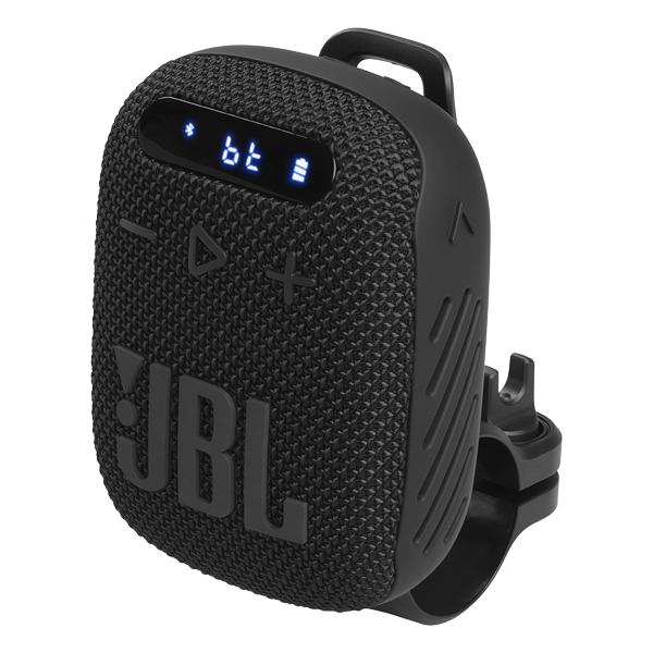 רמקול נייד לאופניים וקורקינט JBL Wind 3 עם רדיו FM וצג דיגיטלי