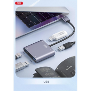 מפצל 4 ב-1 עם יציאות USB 3.0 להעברה מהירה XO-HUB012A