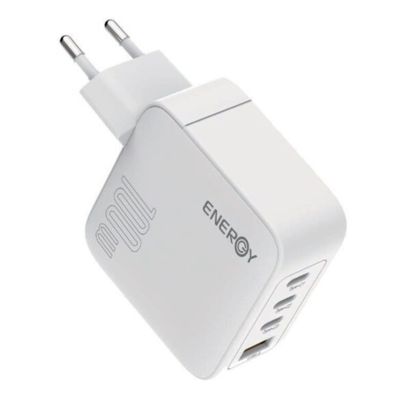 מטען מהיר לרכב פרימיום עם 4 יציאות USB כבל USB-C 100W ENERGY