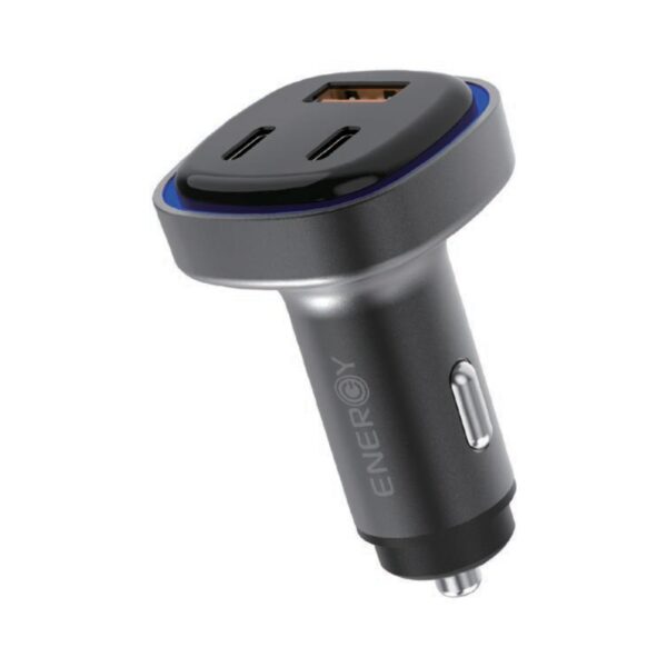 מטען מהיר לרכב פרימיום עם 3 יציאות USB כבל USB-C 66W ENERGY