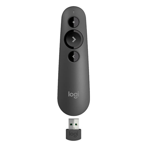 מקל מצגות עם לייזר ושלט מחשב Logitech R500s Laser Presentation Remote מקשים כהים